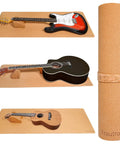 Guitars on cork work mat with neck rest from All In One Pro Guitar Setup And Repair Tool Kit With Work Mat And Neck Rest Cradle