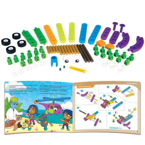 Hands On Airplane Engineering Kit For Preschoolers Storybook Adventure With Karlie And Ty Omega Build 10 Realistic Vehicle Models
