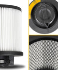 Cartridge Vacuum Filter Replacement For 4 To 5 Gallon Shop Vac Fits Most DXV Series DXV04T DXV05P Pleated Design Close-up