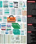 380 Piece Deluxe First Aid Kit With Bandages Gauze Rolls Instant Cold Packs And Emergency Blanket Compact Orange Kit displayed.