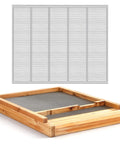 All In One Beehive Parts Kit For 10 Frame Hives With Screened Bottom Board, Entrance Reducer, And Metal Queen Excluder included
