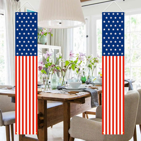 All American Outdoor Flag Banners For Patriotic Events And Holidays 4th Of July Decor Veterans Memorial Labor Day Election Day Porch Sign