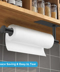 Under Cabinet Paper Towel Holder With Optional No Drill Self Adhesive Or Drill In Wall Mount Heavy Duty Stainless Steel SUS304 for kitchen use.