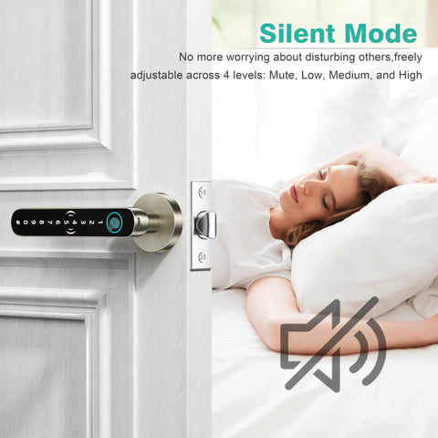 Straight Up 5 In 1 Smart Fingerprint Door Knob For Bedrooms With Lightning Quick App Control Key Card Swipe Passcode Entry And Spare Metal Keys That Bolts Down Your Door Without Any Sweat Or Drama Ever