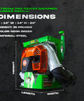 Two Pack Xtreme Pro Series Backpack Leaf Blower BPS100 For Easy Yard Cleanup with neon green steel material, dimensions text.