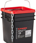 One Eighth Inch Galvanized Grade 30 Proof Coil Chain With 246 Ft Bucket, 399 Lb Load Limit, Welded Links in black container