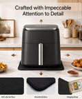 Slide Mat For 9 In 1 TurboBlaze Air Fryer With Anti Slip Base And Hanging Strap, Easy Clean Countertop Protector shown in kitchen setting