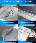 Mini Table Saw For Crafts, Portable Multifunction Table Saw With Adjustable Cutting Angle, Speed, And Depth details panel