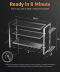 Illustration of Beefed Up Heavy Duty Power Tool Organizer Wall Mount with dimensions and embedded nut design feature.