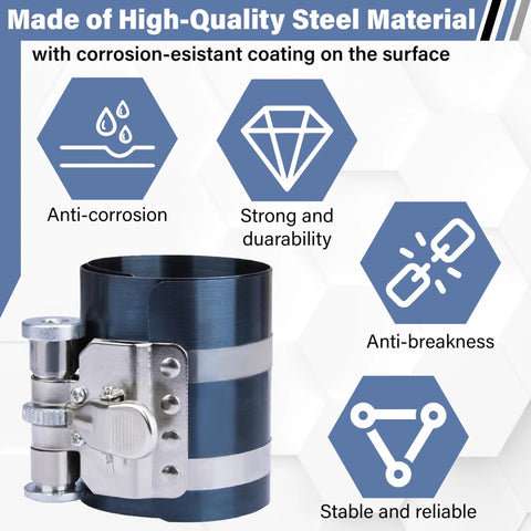 Universal Premium Piston Ring Compressor And Heavy Duty Installation Pliers For Domestic And Import Engine Builds The Grease Monkey Approved Essential For Real Backyard Wrenching, featuring corrosion-resistant steel.