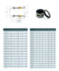 Knockout Rotary Lip Seals 38 Millimeter Shaft 5 Piece Batch SiC Viton Blend parts diagram and seal image