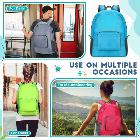 Bulk 50 Pack 17 Inch Backpacks For Adults Lightweight Grab And Go Travel Bookbags in five colors for daily and travel use.