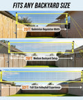 Backyard 2 In 1 Volleyball And Badminton Net Set With Adjustable Height From 5.1 To 8 Feet And Width From 20 To 32 Feet shown installed