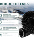 Heavy-duty 3-Inch Marine Blower Hose with corrosion resistance, high temperature tolerance, and durability for marine use