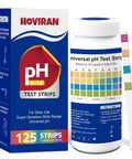 Package and container of pH Test Strips 0-14 Kit for Water, Soap Making and Kombucha, 125 Count Litmus Paper for Liquids.
