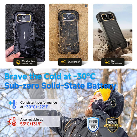 Tough As Nails Unlocked Rugged Smartphone With 64MP Night Vision And 50MP Wide Lens For Weekend Explorers features waterproof and dustproof design.