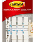 Quartz Plastic Spring Clips 8 Pack For Dorm Décor Damage Free Hanging No Tools Required package front view