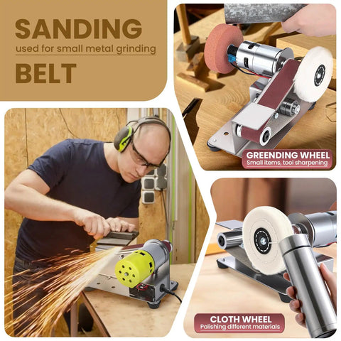 Pro Mini Belt Sander And 15 Degree Belt Grinder With Seven Speeds For Knife Sharpening Woodworking Metalworking Jewelry Diy Sanding Polishing Powered By A Slick 795 Watt Motor That Runs Like A Champ used for metal grinding and tool sharpening.