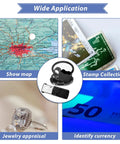 Two Pack Dope Illuminated Jewelers Loupe Set With 30X 60X 90X Magnifications UV Black Light And Bright LED Light uses
