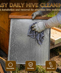 Two Pack Langstroth Bee Hive Bottom Board With Cedar Construction Beeswax Coated And Metal Screen for easy cleaning