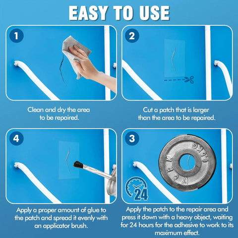 Steps to use Beast Mode Vinyl Glue For Inflatables And PVC Gear Waterproof Adhesive For Pool Liners Tarps Hot Tubs And Air Mattresses