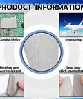 Copper Fabric Strips With Conductive Adhesive, showing versatility and applications for DIY electronics projects and EMI shielding.