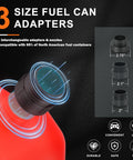 Portable Fuel Pump For Gas, Diesel And Kerosene With 3.2 GPM Flow, 51 Inch Hose, Tank Adapter, Dope Gift For Men, Gray, Non Potable Safe