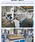 Automatic Toilet Paper Rewinder Machine Heavy Duty Tissue Production Line with control panel and adjustable rollers.