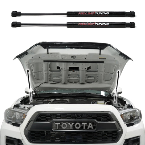 Hood Quicklift Plus System for Toyota Tacoma 2016 2023 Hood Prop Rod Eliminator Kit installed for engine bay clutter-free lifting