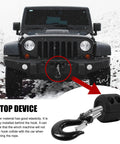 Premium Synthetic Winch Rope Three Eighths Inch By One Hundred Feet, 23800 Lbs Break Strength on 4x4 truck with hook