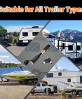 Image showing various trailers with Heavy Duty Trailer Hitch Lock Pin For Two To Three And A Half Inch Receivers Five Eighth Inch Diameter Four Inch Pin All Metal Construction Includes Two Tubular Keys And Anti Rattle Rubber O Rings Universal Fit For Class III IV V Hitches.