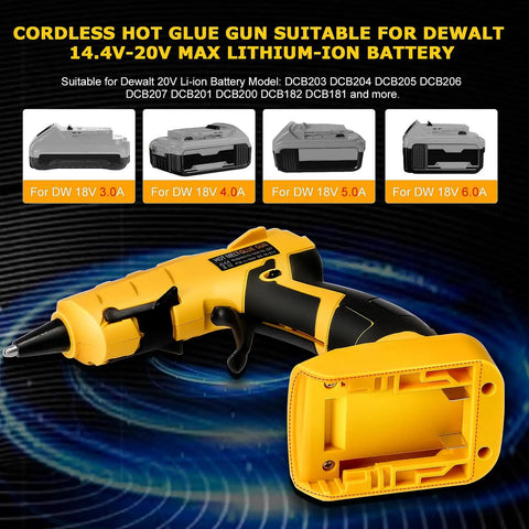 Cordless Hot Glue Gun For 18V And 20V Max Batteries With 30 Second Preheat Quick Melt Glue Gun For Arts And Crafts DIY Repairs