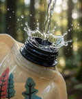 Water pouring into 2 Point 1 Gallon Collapsible Water Jug For Outdoor Adventures Reusable BPA Free Foldable Water Container 8L great for camping