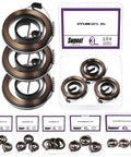 Three Piece Drill Press Return Springs Kit 35 by 6 by 0.8mm Quill Feed Return Coils in transparent box