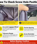 How To Check Screw Hole Position for Heavy Duty Luggage Wheels Replacement Set Built Hella Tough for proper fitting.