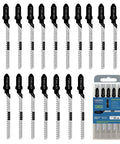 T Shank Jigsaw Blades Set 20 Pieces T101AO With Case For Woodworking DIY Curved And Scroll Cuts 3 Inch 20 TPI High Carbon Steel