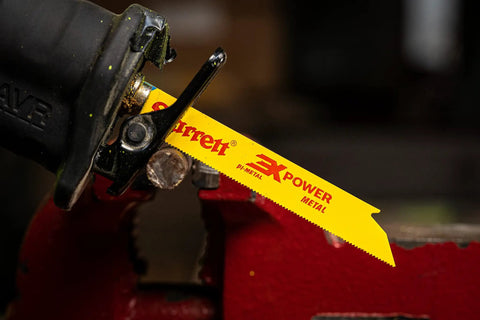 Bi-Metal Reciprocating Blade For Fast Cut General Purpose Use, 0.035 Inch Thick, 18 TPI, in use on reciprocating saw
