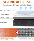 Diagram of waterproof layer vs unprotected substrate using Top Shelf Clear Waterproof Sealant That Flows Straight Into Seams And Joints While Shielding Roofs Concrete Driveways And Wood Decks With Bulletproof Rainproof Coverage As It Dries Totally Spotless And Natural.