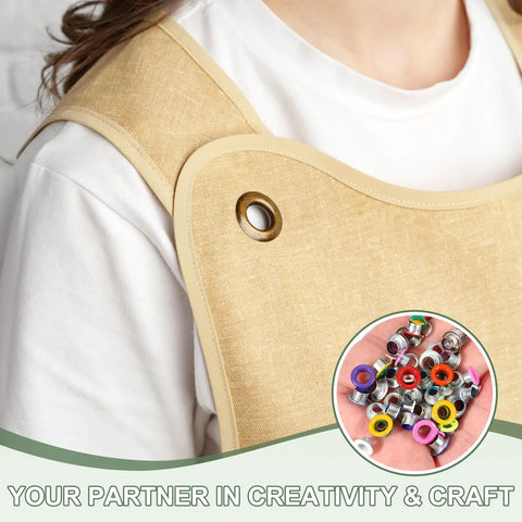 Heavy Duty Metal Grommets Kit With Corrosion Proof Washers 4Mm And Five Thirty Two Inch Sky Blue Eyelets for crafting on apron.