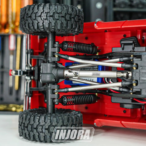 Stainless Steel Driveshafts For 1/18 RC TRX4M High Trail K10 F150, Scale Joint Design With D Shaped And Rounded Rectangle Holes