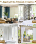 White Steel L Shape Corner Curtain Rod Adjustable From 30 To 136 Inches Wall Mounted With Glossy Smooth Finish Perfect For Bay Windows And Corner Setups Durable Easy Install Sleek Modern Look in different home scenarios
