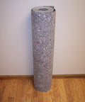 Pro Grade Flooring Underlayment Roll For Laminate Wood And Tile Sound Dampening Padding Compression Resistant Mat For Floating Glue Down Install Covers One Hundred Square Feet rolled and ready for use.