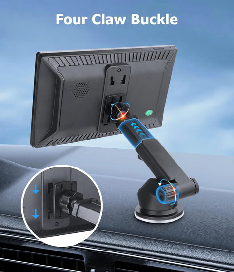 Universal Screen Mount For In Car Dash CarPlay Monitor Stand Plug And Play Setup Suction Cup Holder on dashboard