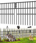 Dog Proof No Dig Fence For Yard And Garden, 28 Panels Spanning 39.5 Feet, 13 Inch High Rustproof Metal Barrier With A 1.52 Inch Gap
