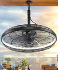 Outdoor Ceiling Fan With Light For Patios And Pergolas 20 Inch Gazebo Style Plug In Ceiling Fan With Remote Control