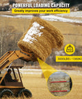 Workhorse Heavy Duty 39 Inch Hay Bale Spear Quick Attach Spike 3000 Lb Capacity lifting hay on loader