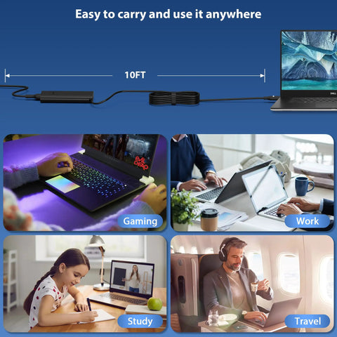 130W 4.5mm Tip Laptop Charger For Dell XPS 15 And Precision Laptops Plus Inspiron and Vostro Power Adapter Cord usage scenarios