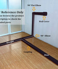 16.5 Foot Paintable PVC Mini Split Line Set Cover Kit For Outdoor AC Units And Heat Pumps, featuring 90° elbow pieces