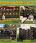Metal Privacy Screen Outdoor Freestanding Panels With Stakes 60 Inches High By 36 Inches Wide in garden and patio settings