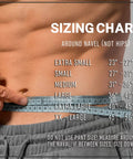 Sizing chart for Heavy Duty 6 Inch Nylon Weight Lifting Belt For Powerlifting And Strength Training, measuring around navel.